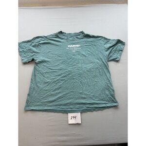 GSTR Womens Large Teal Green Paris Saint Dominique Graphic T-Shirt Cotton Tee